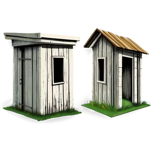 Antique Outhouse Sketch Png 1 PNG image