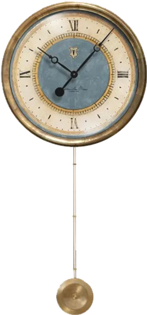 Antique Pendulum Wall Clock PNG