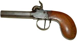 Antique Percussion Pistol PNG image