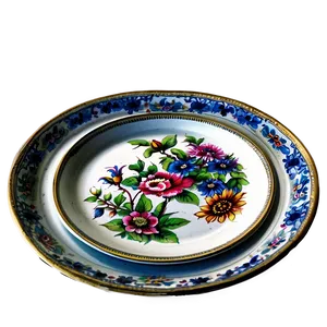 Antique Plates Showcase Png 78 PNG image