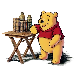 Antique Pooh Bear Friendship Png 06212024 PNG image