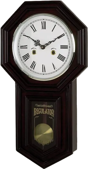 Antique Regulator Wall Clock PNG image