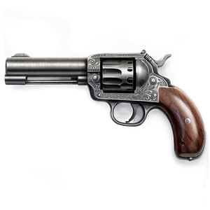 Antique Revolver Engraving Png 46 PNG image