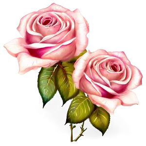 Antique Roses Illustration Png Gmh PNG image