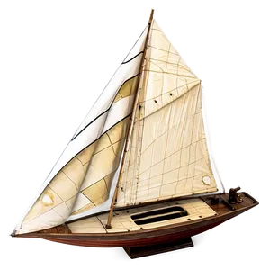 Antique Sailboat Model PNG 05242024