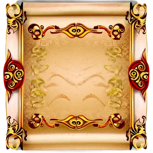 Antique Scroll Paper Png 19 PNG image