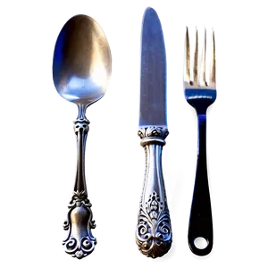 Antique Silverware Utensils Png 52 PNG image