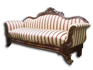 Antique Striped Sofa PNG image