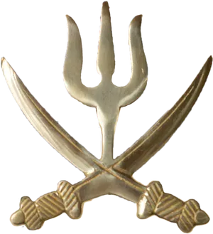 Antique Swordand Trident Crossed PNG image