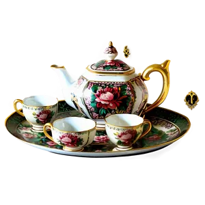 Antique Tea Set PNG Ahp PNG