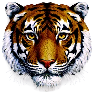 Antique Tiger Face Drawing Png Qin55 PNG image