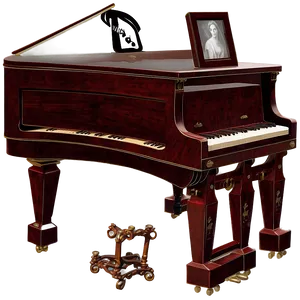 Antique Upright Piano Design Png 06272024 PNG image