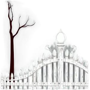 Antique White Fence Look PNG Kmc36 PNG