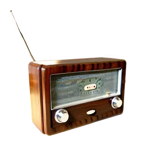 Antique Wood Radio PNG 05242024 PNG