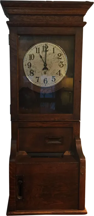 Antique Wooden Grandfather Clock PNG image