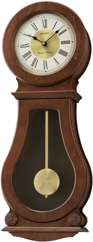 Antique Wooden Pendulum Clock