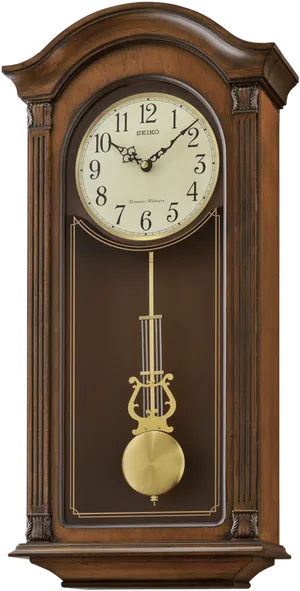 Antique Wooden Pendulum Clock Seiko PNG