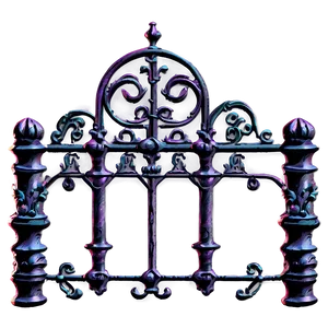 Antique Wrought Iron Fence PNG 68 PNG