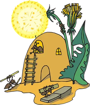 Ants_ Working_at_ Night PNG image