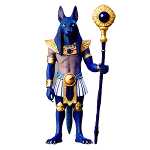 Anubis With Scepter Png Llu PNG image