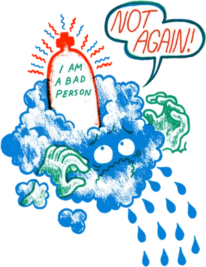 Anxiety Explosion Illustration PNG image