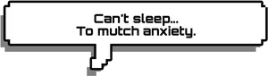 Anxiety Sleeplessness Quote Bubble PNG image