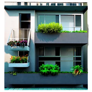 Apartment Balcony Garden PNG Luc