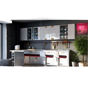 Apartment Kitchen Decor PNG 05242024
