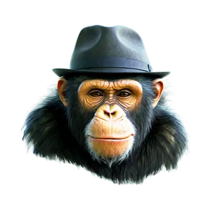 Ape In Hat Stylish PNG Fvy99