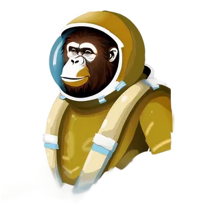 Ape In Space Suit Explorer PNG Qjf
