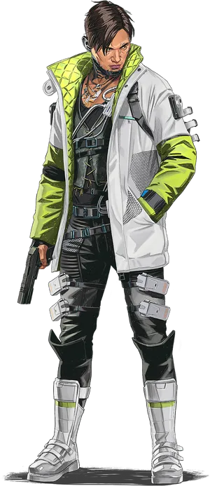 Apex Legends Crypto Character Artwork PNG image