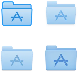 App Store Folder Icons Set PNG