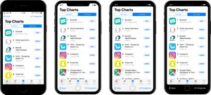 App Store Top Charts Comparison PNG image
