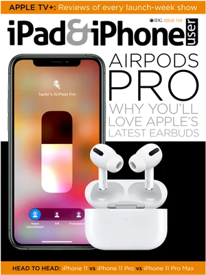 Apple Air Pods Pro Magazine Cover PNG