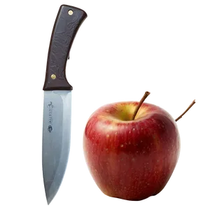 Apple And Knife PNG 06132024 PNG