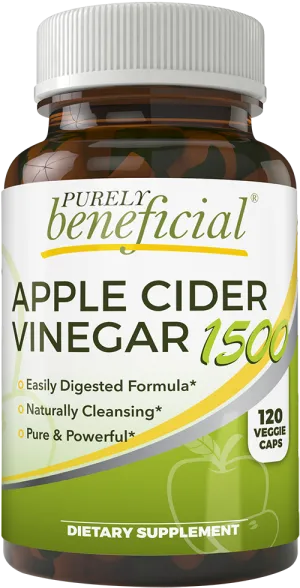 Apple Cider Vinegar Supplement Bottle PNG image