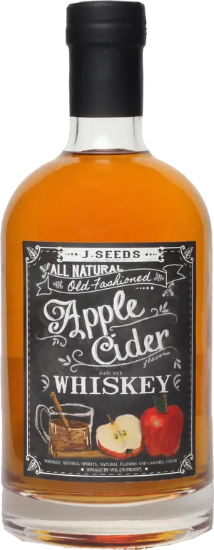 Apple Cider Whiskey Bottle PNG image