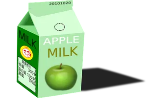 Apple Flavored Milk Carton
