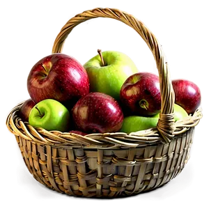 Apple Fruit Basket Png Wso64 PNG image