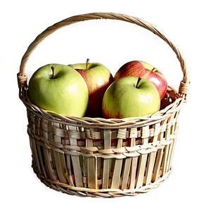 Apple In Basket PNG 4 PNG