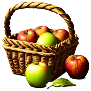 Apple In Basket PNG Ied47 PNG