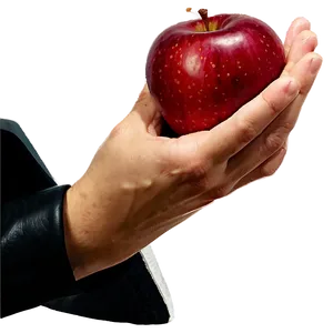 Apple In Hand Clipart PNG 06272024