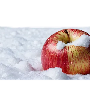 Apple In Snow PNG Atk