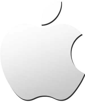 Apple Logo Blackand White PNG image