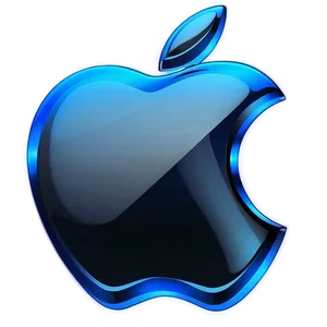 Apple Logo In Blue Theme Png Gfs PNG image