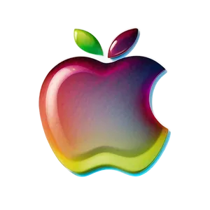 Apple Logo In Pastel Colors Png 05232024 PNG image