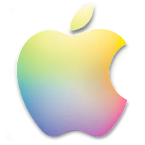 Apple Logo In Pastel Colors Png 37 PNG image