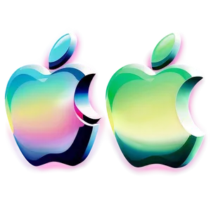 Apple Logo In Pastel Colors Png Npi PNG image