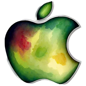 Apple Logo In Watercolor Png Lln PNG image