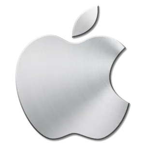 Apple Logo Metallic Texture PNG image